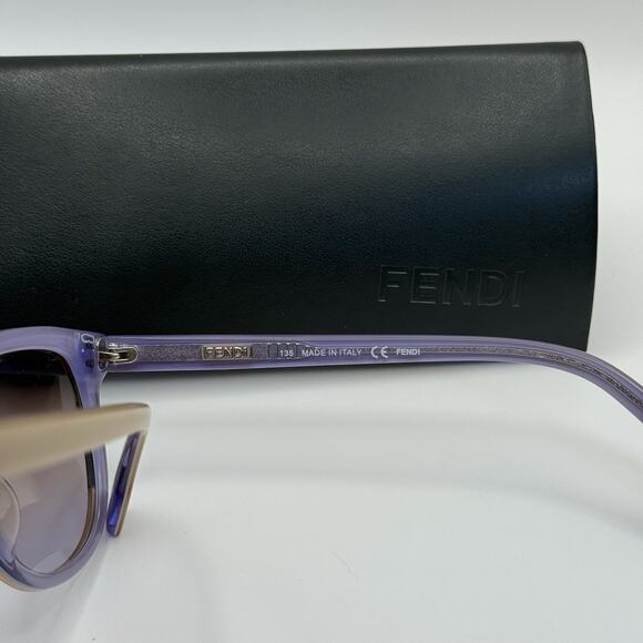 Fendi FS5279 207 Beige Purple Red Gradient Cat Eye Sunglasses 57-14-135 w/ Case - Picture 6 of 11